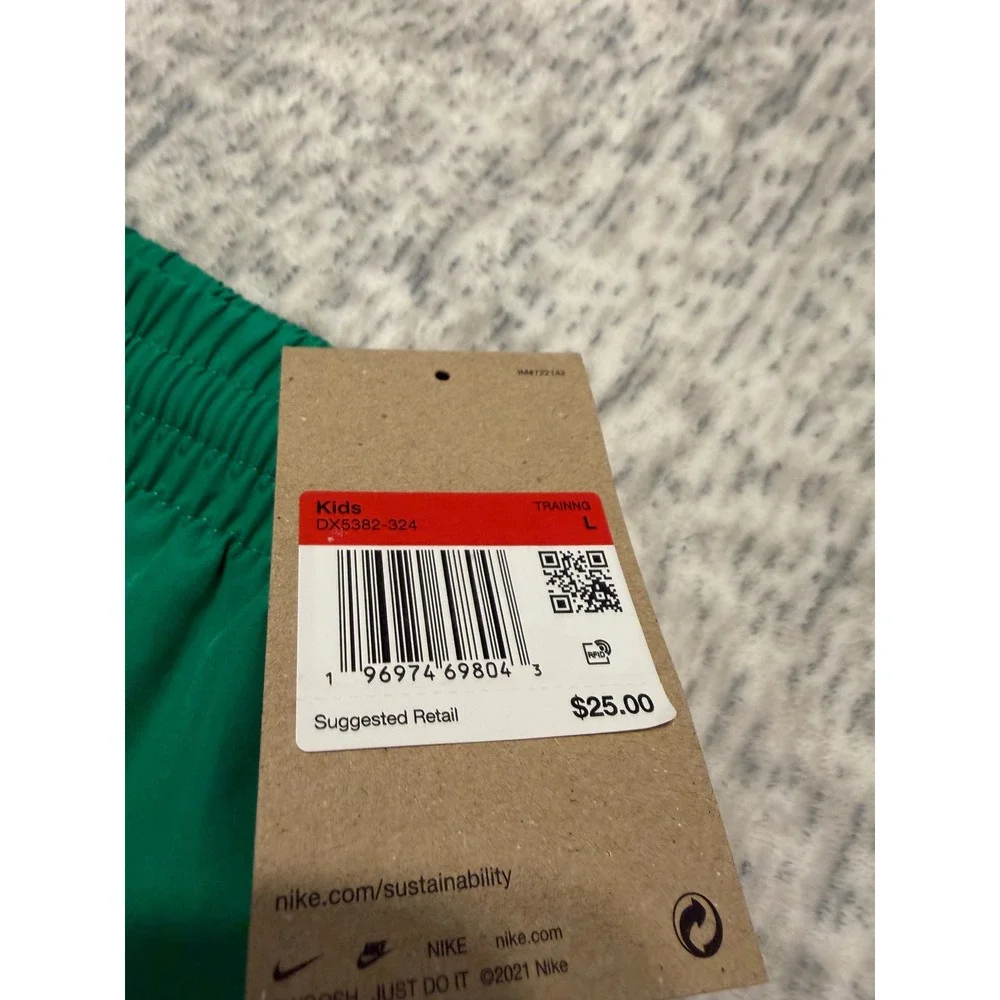 Nike Kids Green‎ Dri-FIT Training Athletic Shorts Size L